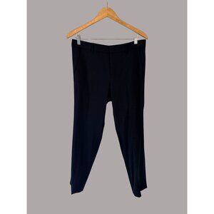 Vince Womens Slim-Fit Navy Trousers Size 12 Wool Blend With Pockets